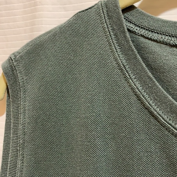 VINTAGE EDDIE BAUER TUNIC/TEE DISTRESSED STONE WASH 100% COTTON SZ XL KNIT MOSS - Picture 3 of 6